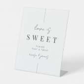 Moderner Minimaler Schreibtisch für Hochzeiten Sockelschild (Vorderseite)