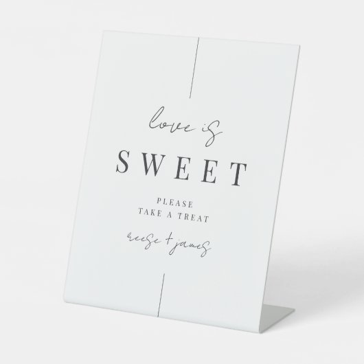 Moderner Minimaler Schreibtisch für Hochzeiten Sockelschild (Vorderseite)