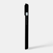 Moderner Minimaler Schwarz-Weiß-Monogramm-Gesamtna iPhone 15 Hülle (Linke Seite)