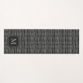Moderner Minimaler Schwarz-Weiß-Polka-Dot Mit Mono Yogamatte (Vorderseite (Horizontal))