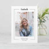 Moderner Minimaler Schwarz-weißer Script Foto Absc (Stehend Vorderseite)