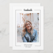 Moderner Minimaler Schwarz-weißer Script Foto Absc (Vorne/Hinten)