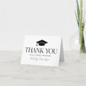 Moderner Minimaler Schwarzer Serif-Abschluss Dankeskarte (Vorderseite)