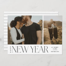 Moderner Minimaler Script-Happy New Year Foto Holi