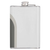 Moderner Minimaler Stilbogen mit Monogramm Flachmann (Rückseite)