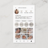 Moderner minimaler, stylischer Multi-Foto QR CODE Visitenkarte (Vorderseite)