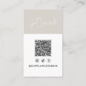 Moderner minimaler, stylischer Multi-Foto QR CODE Visitenkarte (Rückseite)