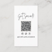 Moderner minimaler, stylischer Multi-Foto QR CODE Visitenkarte (Rückseite)