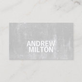 Moderner Minimaler Textur Gray Bold Berater Visitenkarte (Vorderseite)