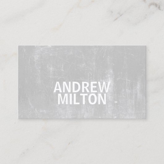 Moderner Minimaler Textur Gray Bold Berater Visitenkarte (Vorderseite)