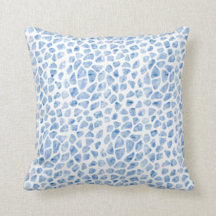 Moderner minimaler Tierdruck-blaues Kissen