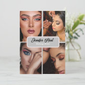 moderner minimaler Trendcode Makeup Artist QR Einladung (Stehend Vorderseite)