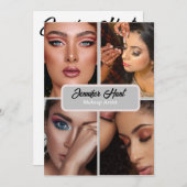 moderner minimaler Trendcode Makeup Artist QR Einladung (Vorne/Hinten)