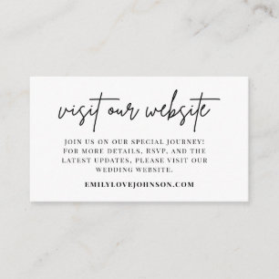 Moderner Minimaler UAWG QR-Code für die Hochzeitss Begleitkarte