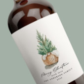 moderner, minimaler und natürlicher Winter Weinetikett