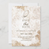 Moderner minimaler Wasserfarbenfroher Strand Save The Date (Vorderseite)