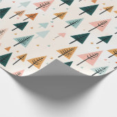 Moderner Minimaler Weihnachtsbaum Geschenkpapier (Ecke)