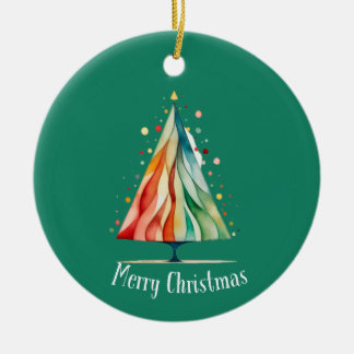 Moderner Minimaler Weihnachtsbaum Keramik Ornament