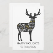 Moderner Minimaler Weihnachtsmann Feiertagskarte (Vorne/Hinten)