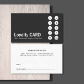 Moderner Minimaler Weißer Salon Punch Treuekarte