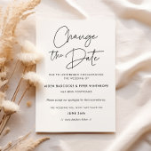 Moderner Minimalismus Ändern Sie das Datum der Hoc Einladung