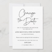 Moderner Minimalismus Ändern Sie das Datum der Hoc Einladung (Vorderseite)