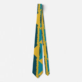 Moderner Minimalismus Aquamarin Gold Braid Elegant Krawatte (Vorderseite)