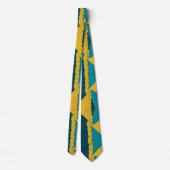 Moderner Minimalismus Aquamarin Gold Braid Elegant Krawatte (Rückseite)