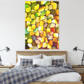 Moderner Minimalismus Artdeco Grünes Muster Leinwanddruck (Insitu (Schlafzimmer))