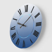 Moderner Minimalismus Blauer Navy römische Zahlen Große Wanduhr (Winkel)