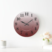 Moderner Minimalismus Brown Ombre Arabische Zahlen Große Wanduhr (Zuhause)