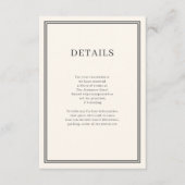 Moderner Minimalismus Cremeüberdachung Begleitkarte (Vorderseite)