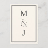 Moderner Minimalismus Cremeüberdachung Begleitkarte (Rückseite)