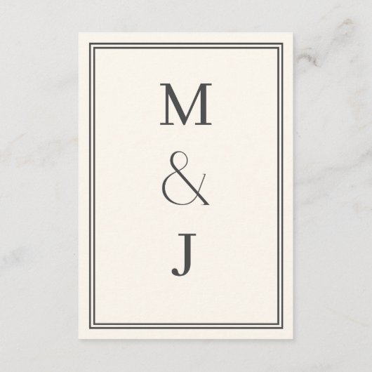 Moderner Minimalismus Cremeüberdachung Begleitkarte (Rückseite)