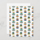 Moderner Minimalismus der Mitte des Jahrhunderts Mitteilungskarte (Vorne/Hinten)