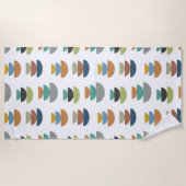 Moderner Minimalismus der Mitte des Jahrhunderts Strandtuch (Vorderseite)