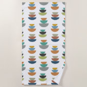 Moderner Minimalismus der Mitte des Jahrhunderts Strandtuch (Vorderseite)