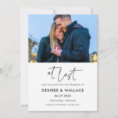 Moderner Minimalismus Endlich Foto Save The Date (Vorderseite)