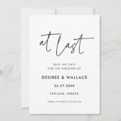 Moderner Minimalismus endlich Save The Date (Vorderseite)