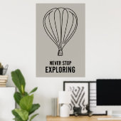 Moderner Minimalismus Erforschen Sie nie mehr Poster (Heimbüro)