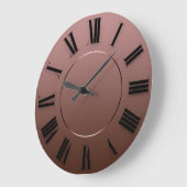 Moderner Minimalismus Kaffee Brown römische Zahlen Große Wanduhr (Winkel)