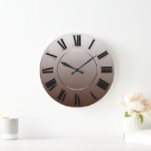 Moderner Minimalismus Kaffee Ombre römische Zahlen Große Wanduhr (Zuhause)