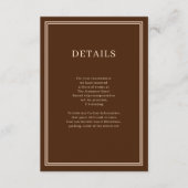 Moderner Minimalismus Kaffeekarte Begleitkarte (Vorderseite)