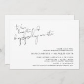 Moderner Minimalismus Lässige Script Probe Abendes Einladung (Vorne/Hinten)