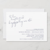 Moderner Minimalismus Navy BlueScript Probe Dinner Einladung (Vorderseite)