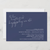Moderner Minimalismus Navy BlueScript Probe Dinner Einladung (Vorderseite)