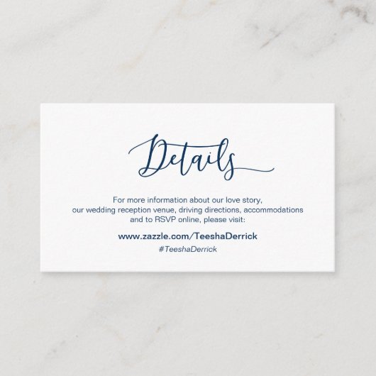 Moderner Minimalismus-Schriftart der Marine, unser Begleitkarte (Vorderseite)