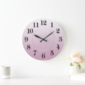 Moderner Minimalismus Schwarz Pink arabische Zahle Große Wanduhr (Zuhause)