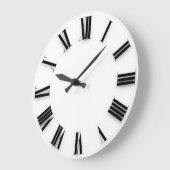 Moderner Minimalismus Schwarz-weiß römische Zahlen Große Wanduhr (Winkel)