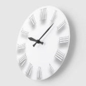 Moderner Minimalismus White Gray 3D römische Zahle Große Wanduhr (Winkel)